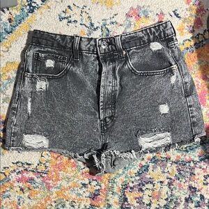 Wild Fable Black Distressed Denim Shorts size 8